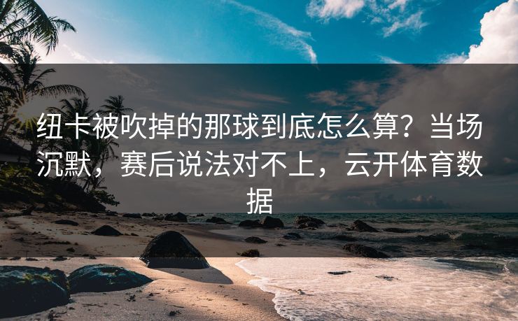 纽卡被吹掉的那球到底怎么算?当场沉默,赛后说法对不上,云开体育数据 纽卡被吹掉的那球到底怎么算?当场沉默,赛后说法对不上,云开体育数据